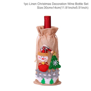 FengRise Christmas Decorations for Home Santa Claus Wine Bottle