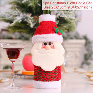 FengRise Christmas Decorations for Home Santa Claus Wine Bottle