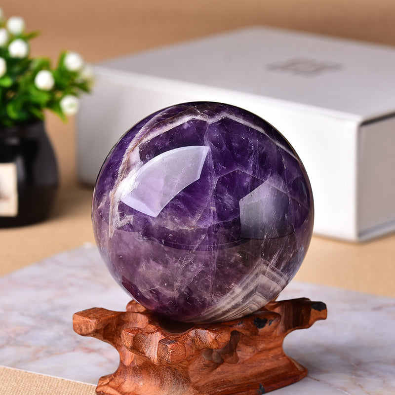 1PC Natural Dream Amethyst Ball Polished Globe