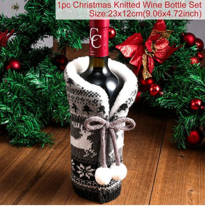 FengRise Christmas Decorations for Home Santa Claus Wine Bottle