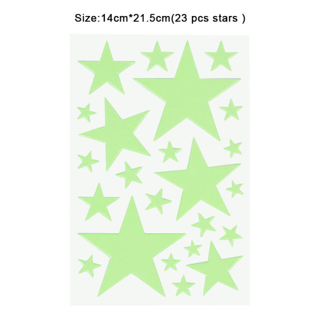 Luminous 3D Stars Dots Wall Sticker for Kids Room