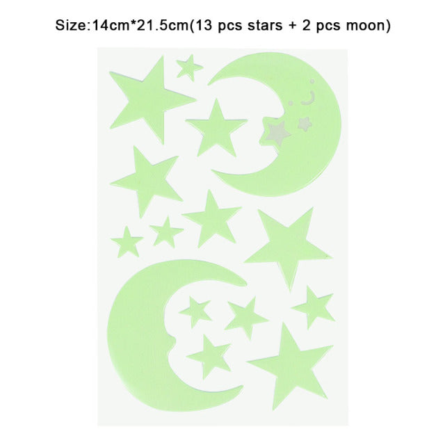 Luminous 3D Stars Dots Wall Sticker for Kids Room