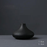 Black Ceramic Small Vase Home Decoration Crafts