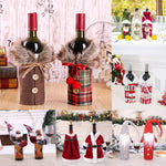 FengRise Christmas Decorations for Home Santa Claus Wine Bottle