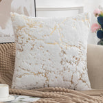 Fur Cushion Cover Decorative Super Soft Golden Plush Pillow