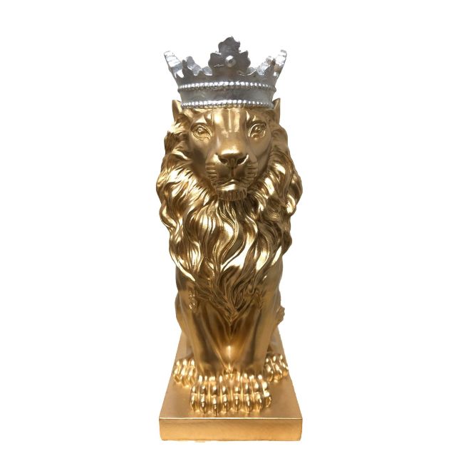 Lion Statues Crown Lion Sculpture Nordic Home Decor