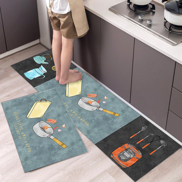 Fashion Simple Nordic Style Kitchen Mat Floor Carpet