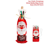 FengRise Christmas Decorations for Home Santa Claus Wine Bottle