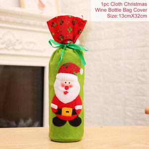 FengRise Christmas Decorations for Home Santa Claus Wine Bottle